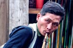 Mann mit Flöte Vietnam